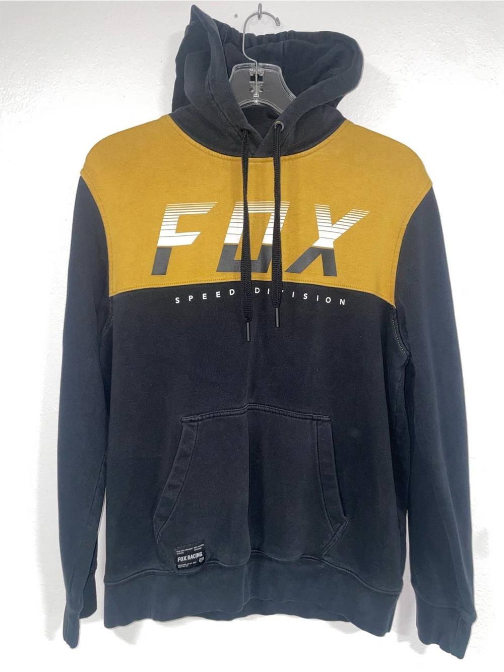 Fox Men’s Black and Mustard Pullover Hoodie